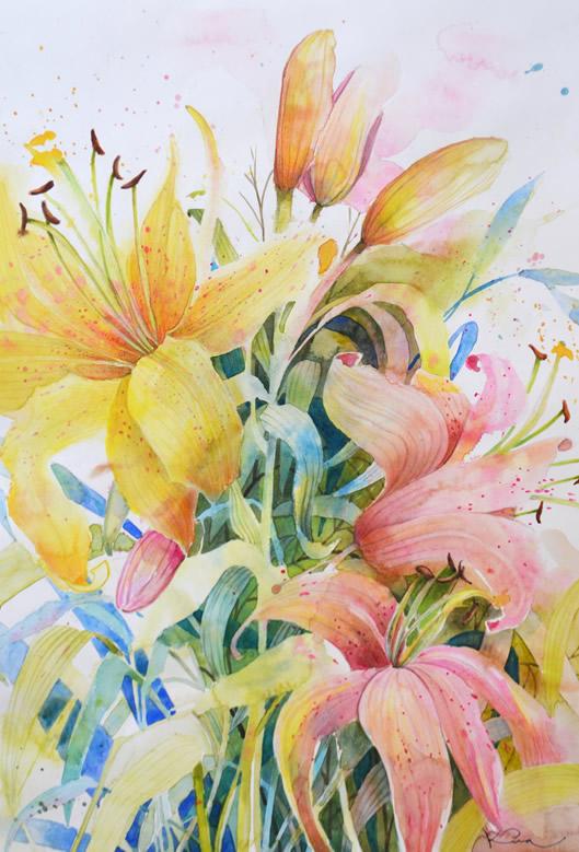 Kira Mamontova Lilium Joy, 38 x 40 cm